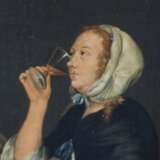 Genremaler / Kopist -ca.19.Jh.- Genreszene mit Wein trinkender - фото 4