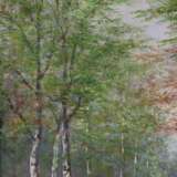 Unbekannt -20.Jh.- Herbstlicher Birkenwald mit Bäuerinnen auf d - Foto 10