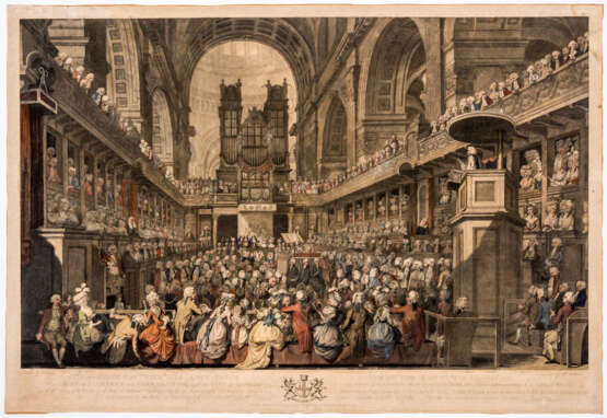 Interior of St. Paul's on the Day of Solemn Thanksgiving for the Recovery of His Majesty 23. April 1789 - Foto 1