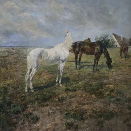 Ebner, Richard (1860-1911) - Auf der Pferdekoppel, Öl auf Leinw - фото 7
