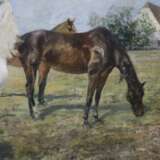 Ebner, Richard (1860-1911) - Auf der Pferdekoppel, Öl auf Leinw - фото 10