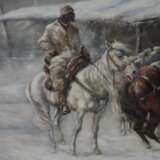 Kaiser, E. A. (19./20. Jh.) - Winterliche Szene mit Pferdestati - Foto 5
