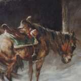 Kaiser, E. A. (19./20. Jh.) - Winterliche Szene mit Pferdestati - photo 9