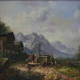 Landschaftsmaler (20.Jh.) - Hochgebirgslandschaft mit belebtem - фото 1