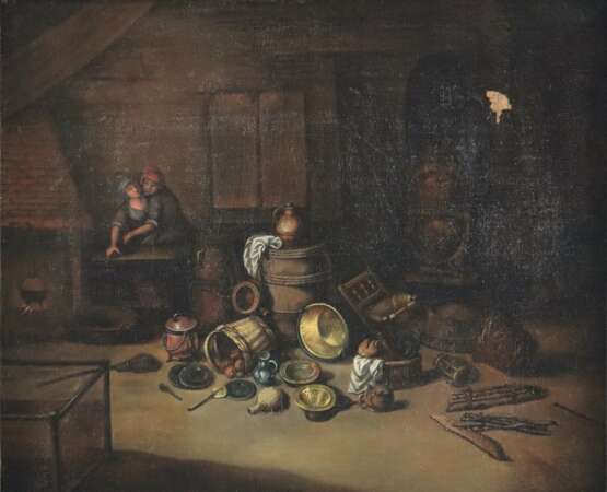 Flämische Schule des 18. Jahrhunderts / Genremaler -- Küchenint - Foto 1