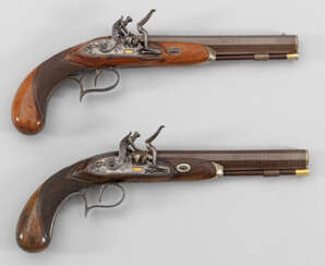 Paar Steinschloss-Duellpistolen