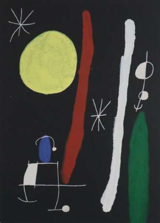 Miró, Joan (1893 Barcelona -1983 Mallorca) - "Personnage et ois - Foto 1