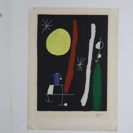 Miró, Joan (1893 Barcelona -1983 Mallorca) - "Personnage et ois - Foto 2