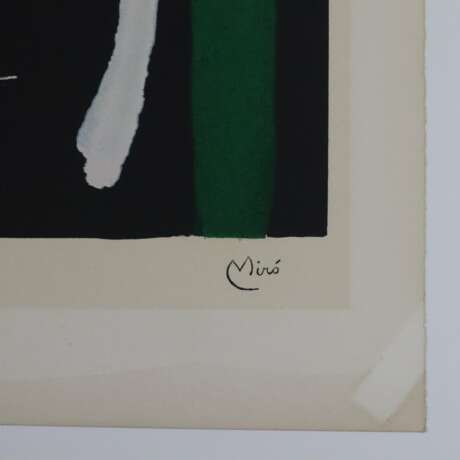Miró, Joan (1893 Barcelona -1983 Mallorca) - "Personnage et ois - Foto 3