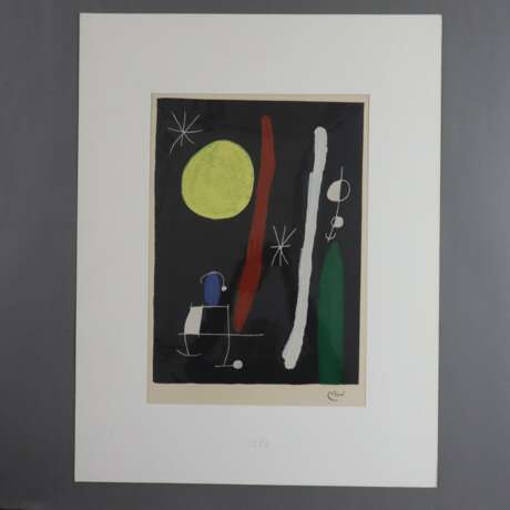 Miró, Joan (1893 Barcelona -1983 Mallorca) - "Personnage et ois - Foto 4