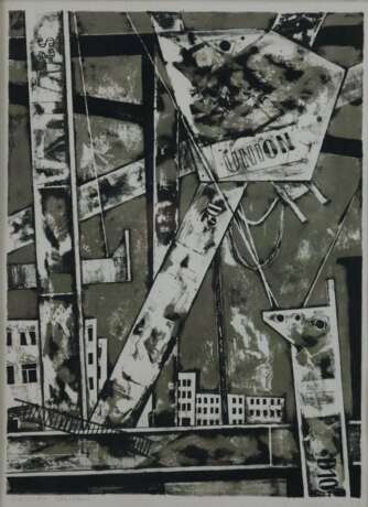Rockenbach, Erich (1911-1984) - "Stahlbau", Lithografie, unten - Foto 3