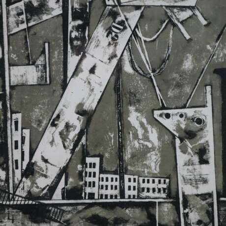 Rockenbach, Erich (1911-1984) - "Stahlbau", Lithografie, unten - Foto 6