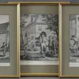 Saint-Aubin, Augustin de (1736-1807) - Drei Blätter aus der 6er - photo 1