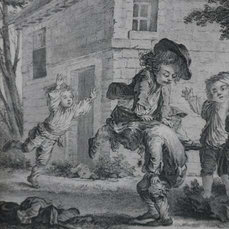 Saint-Aubin, Augustin de (1736-1807) - Drei Blätter aus der 6er - Foto 5