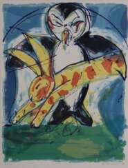 Vrede, Anton (*1953) - Pinguin und Hase, 1991, Farblithografie,