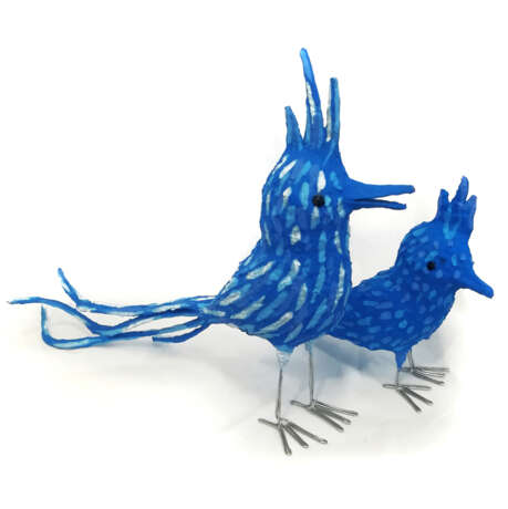 Статуэтка Синяя птица Папье-маше Акриловые краски иллюстрация сказки сказочный персонаж Москва 2022 г. - фото 1