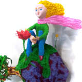 Статуэтка Принц и роза #2 Папье-маше Акриловые краски иллюстрация сказки маленький принц Москва 2022 г. - фото 1