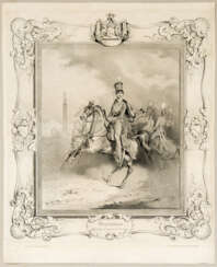 Maximilian Herzog von Leuchtenberg (1812-1852) zu Pferde in der Uniform als kaiserlich-russischer Generalmajor und Chef des Kievschen Husarenregiments