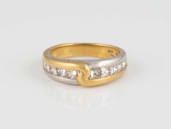 DIAMANT-RING Gelbgold, Weißgold. Ringmaß ca. 54, Ges.-Gew. - photo 1