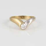 BRILLANT-RING Gelbgold,, Weißgold. Ringmaß ca. 57,5, Ges.- - photo 1