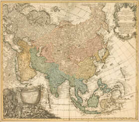 Karte Asiens mit russischem Reich