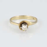 BRILLANT-RING Gelbgold, Weißgold. Ringmaß ca. 58, Ges.-Gew - Foto 1