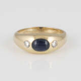 EDELSTEIN-RING Gelbgold. Ringmaß ca. 54, Ges.-Gew. ca. 6,0 - photo 1