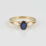 EDELSTEIN-RING Gelbgold. Ringmaß ca. 55, Ges.-Gew. ca. 3,4 - Foto 1