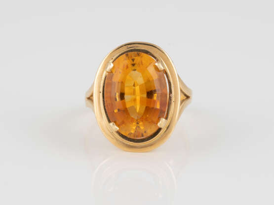 CITRIN-RING Gelbgold. Ringmaß ca. 60,5, Ges-Gew. ca. 7,8 g - photo 1