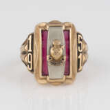 JAHRES-RING 'ST. FLORIAN - 1951' Gelbgold, Weißgold. Ringm - photo 1