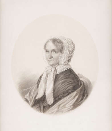 ERNST MEYER 1797 Altona - 1861 Rom Porträt einer Frau (185 - photo 1