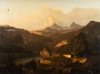 WILHELM THEMER c. 1815 - 1849 Monumentale Landschaft mit B