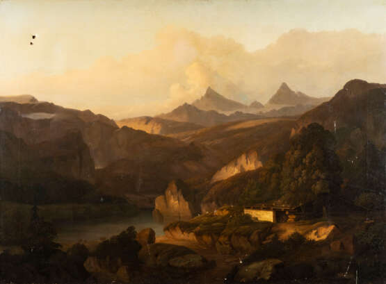 WILHELM THEMER c. 1815 - 1849 Monumentale Landschaft mit B - Foto 1