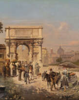 ROBERT ALOTT 1850 Graz - 1910 Wien Marktszene vor dem Titu