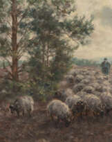 GEORG WOLF 1882 Niederhausbergen - 1962 Uelzen Schafherde