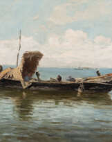 EMMA LUTTEROTH 1854 Oldesloe - 1894 München Fischerboot in