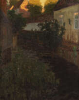 L. SITZLER Tätig Anfang 20. Jh. Letzte Sonnenstrahlen Öl