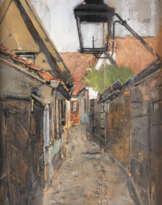 GOTTHARDT KUEHL 1850 Lübeck - 1915 Dresden Lübecker Gasse