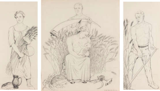 KARL LUDWIG NAGEL 1898 - 1959 Konvolut von 36 Zeichnungen. - фото 1