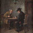 BRUNO BLÄTTER 1870 - ? Das Würfelspiel Öl auf Holz. 25 x - Auktionsarchiv