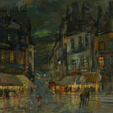 Corner Cafes in Paris, signed and inscribed "Paris", further with the artist's stamp on the reverse. - Foto 1
