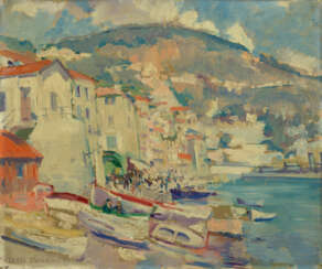 Mediterranean Town, signed and dated 1924.