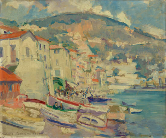 Mediterranean Town, signed and dated 1924. - Foto 1