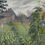 In the Garden, signed and dated 1950, also further signed, titled in Cyrillic and dated on the reverse. - Foto 1