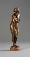 ANGELO NEGRETTI 1881 - 1930 STEHENDER FRAUENAKT Bronze, br