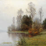 Autumn Landscape with a Lake, signed. - Foto 1