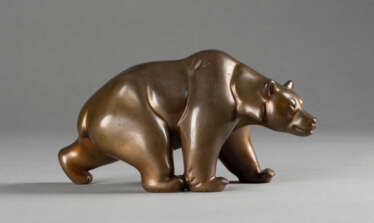 WOHL EDWARD HALD 1883 - 1980 BÄR Bronze, braun patiniert.