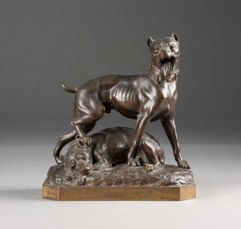 AUGUSTE LOUISE LALOUETTE 1826 - 1883 'MARIAGE FORCÉ' Bronz - photo 1