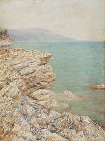 Rocky Coast, signed and dated 1913 on the reverse. - Foto 1