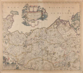 ZWEI LANDKARTEN VON MECKLENBURG Frederik de Wit (1610 - 16